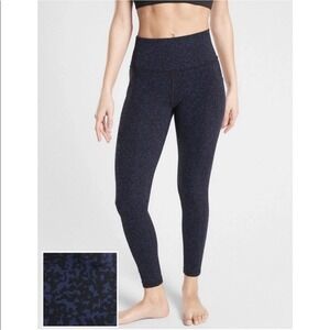 Athleta Salutation Stash Pocket Gravel Tight‎ Blue Black Athletic Legging Size L